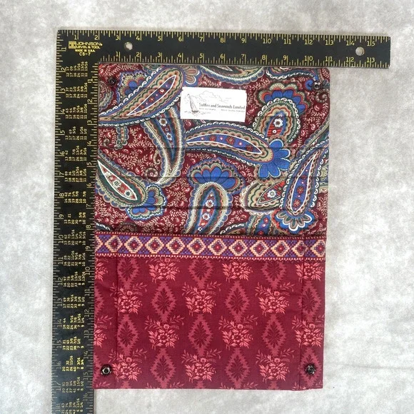 Vintage Suttles and Seawinds Limited Quilted Cotton Patchwork Clutch Multicolor - Picture 2 of 6